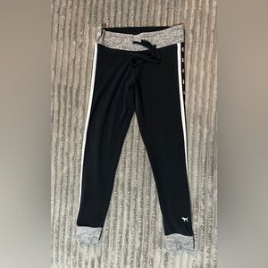 Victorias Secret PINK Yoga Pants Leggings Womens M Black Preppy Lounge Comfort